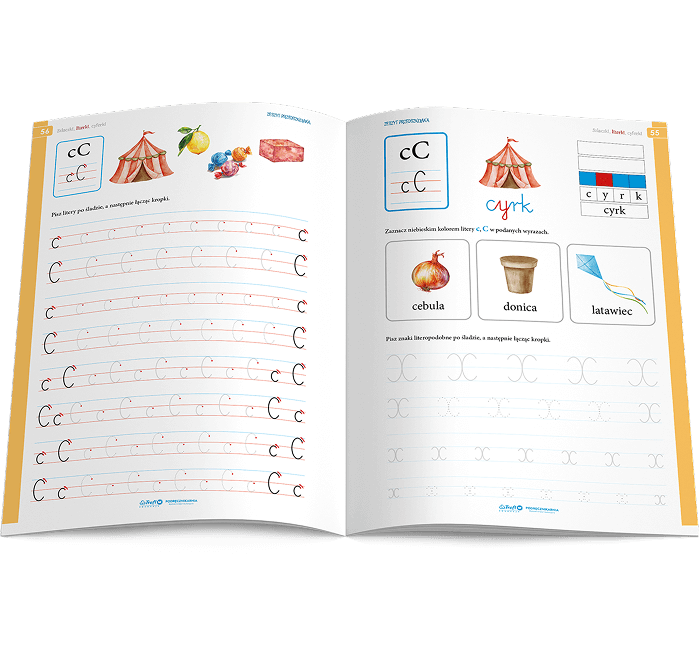 Szlaczki, literki, cyferki. Zeszyt przedszkolaka. 