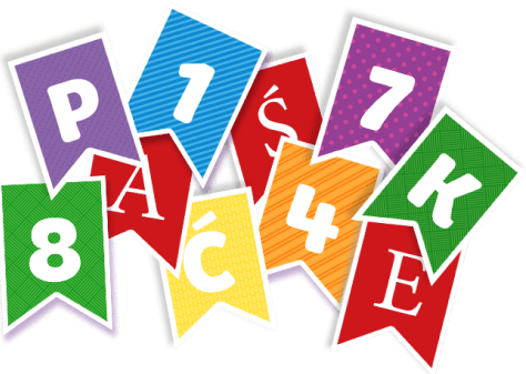 Pudło Pełne Dekoracji. Litery i cyfry