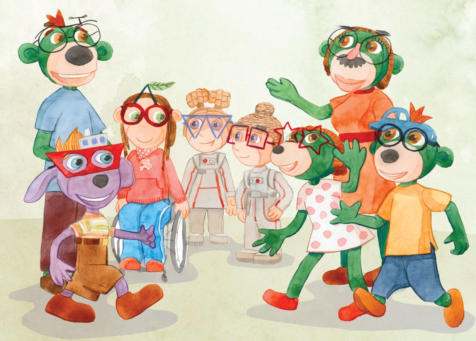 Mój kolega nosi okulary