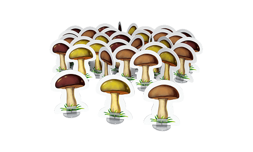 32 grzybki wraz z podstawkami