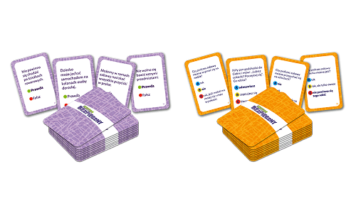 karty Prawda-Fałsz, karty A-B-C