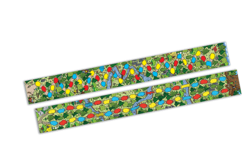 dwustronna plansza do gry: „Leśna droga” oraz „Leśny wyścig”